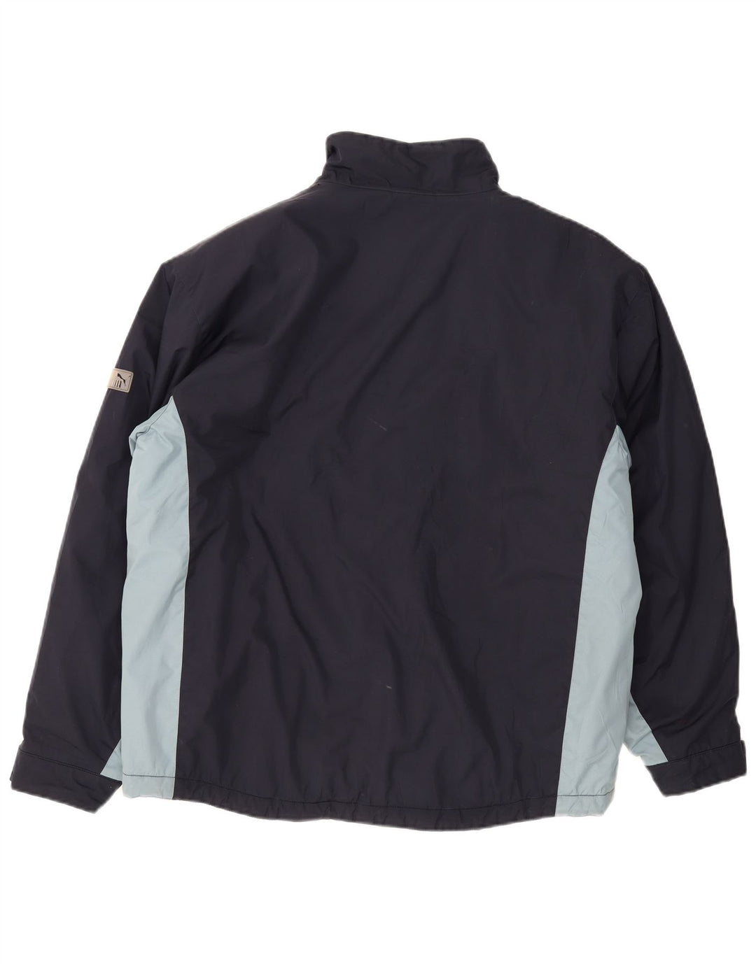 Puma Mens Windbreaker Jacket UK 42 XL Navy Blue Colourblock Polyester