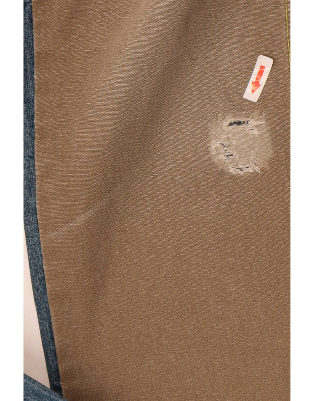 Vintage Mens Distressed Straight Jeans W32 L34 Blue Colourblock Retro
