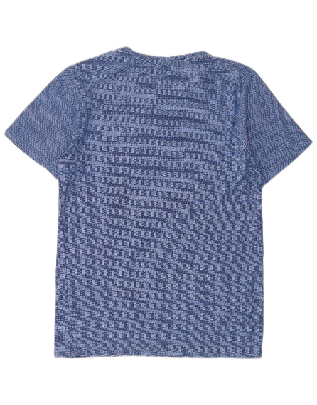 Zara Mens T-Shirt Top XL Blue Striped Cotton