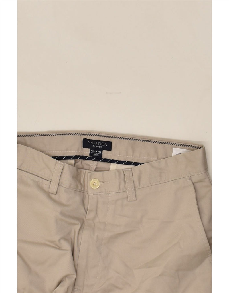 NAUTICA Mens Straight Chino Trousers W32 L29  Beige Cotton | Vintage Nautica | Thrift | Second-Hand Nautica | Used Clothing | Messina Hembry 