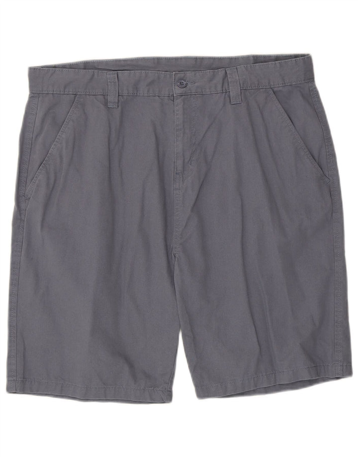 Mountain Warehouse Mens Chino Shorts W34 Large Blue Cotton