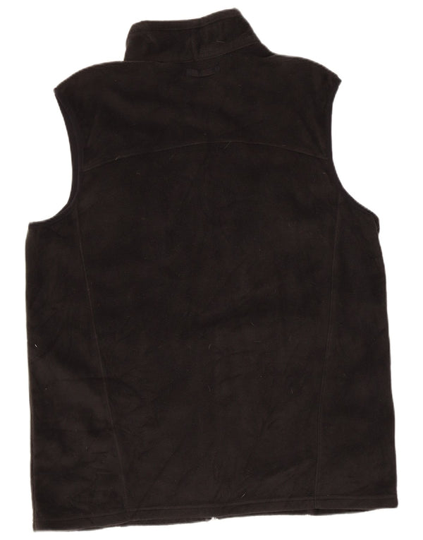 Eddie Bauer Mens Fleece Gilet UK 40 Large Black Polyester