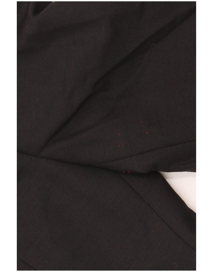 Marks & Spencer Mens 1 Button Blazer Jacket UK 42 XL Black Wool