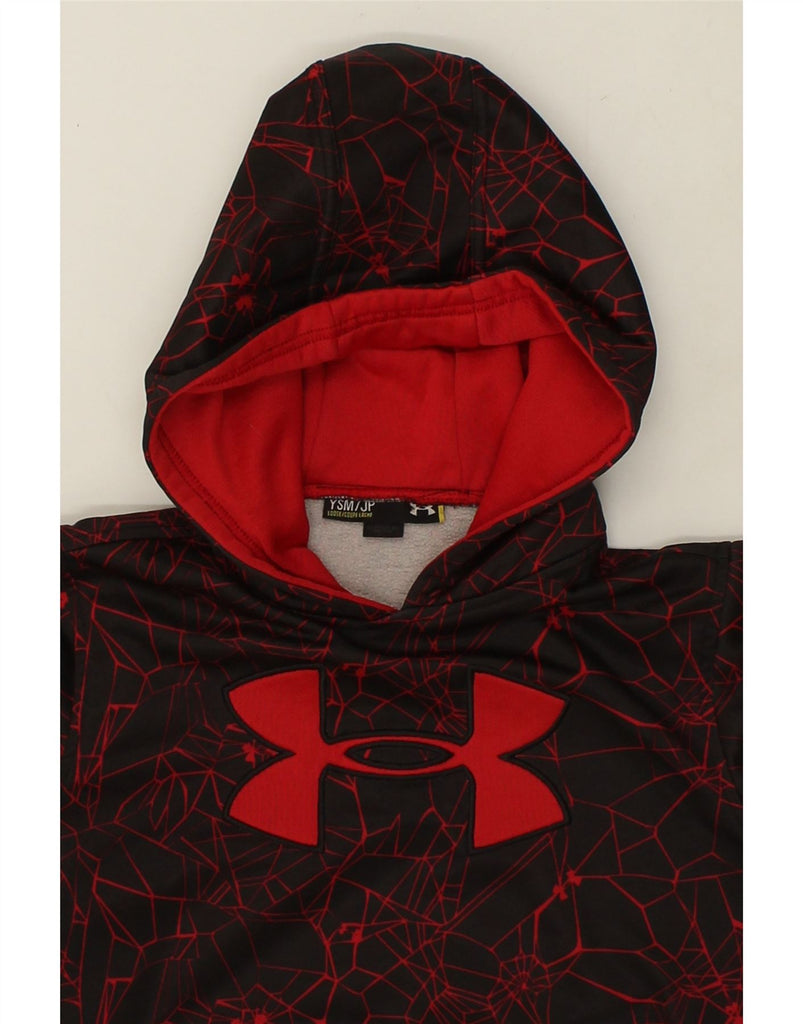 UNDER ARMOUR Boys Graphic Hoodie Jumper 7-8 Years Black Polyester | Vintage Under Armour | Thrift | Second-Hand Under Armour | Used Clothing | Messina Hembry 