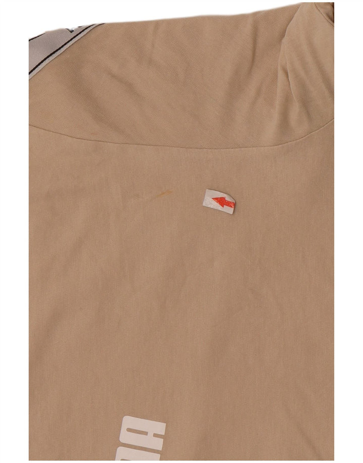 Puma Mens Graphic T-Shirt Top Medium Beige Colourblock Cotton