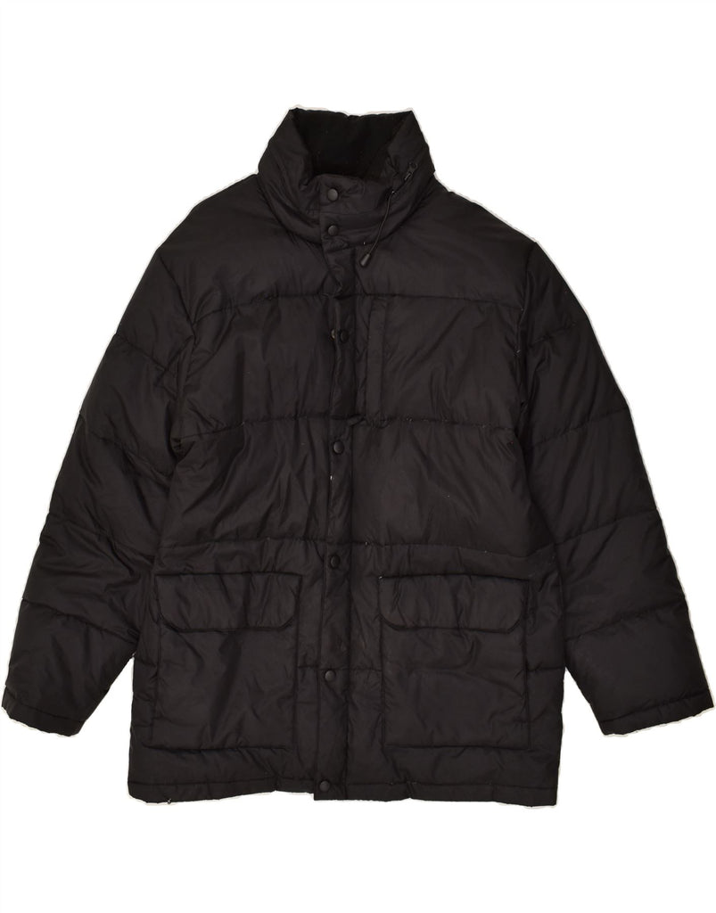 VINTAGE Mens Padded Jacket UK 38 Medium Black Nylon | Vintage Vintage | Thrift | Second-Hand Vintage | Used Clothing | Messina Hembry 