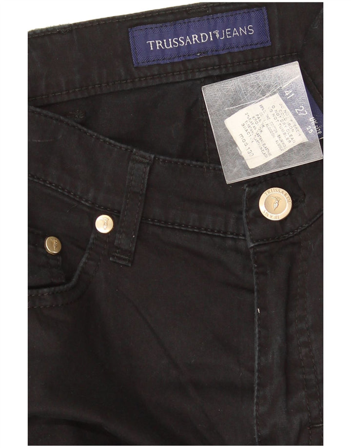 Trussardi Mens Straight Jeans W25 L32 Black Cotton