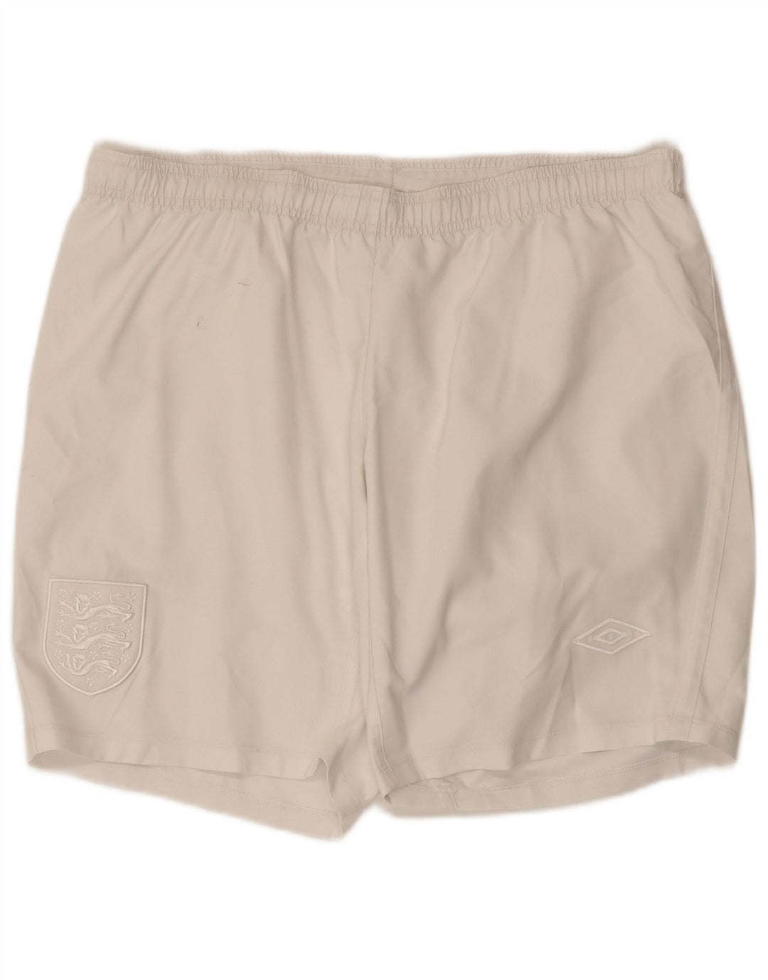 UMBRO Mens England Sport Shorts Large  White Polyester