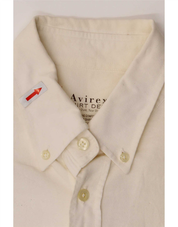 Avirex Mens Shirt Large White Cotton