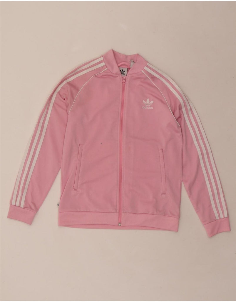 ADIDAS Girls Tracksuit Top Jacket 12-13 Years Pink Vintage Adidas and Second-Hand Adidas from Messina Hembry 