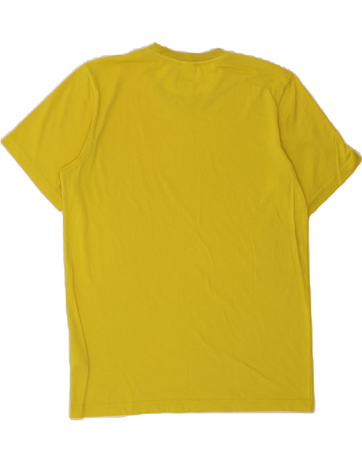 ADIDAS Mens Climalite Graphic T-Shirt Top Medium Yellow Cotton Vintage Adidas and Second-Hand Adidas from Messina Hembry 