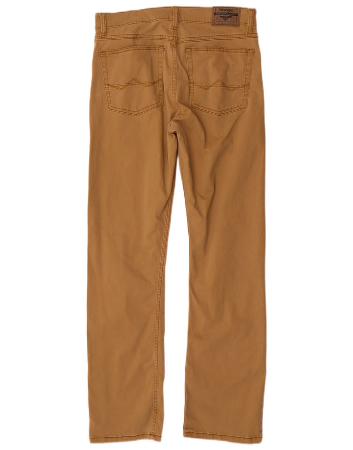 Wrangler Mens Straight Casual Trousers W30 L30 Brown Cotton