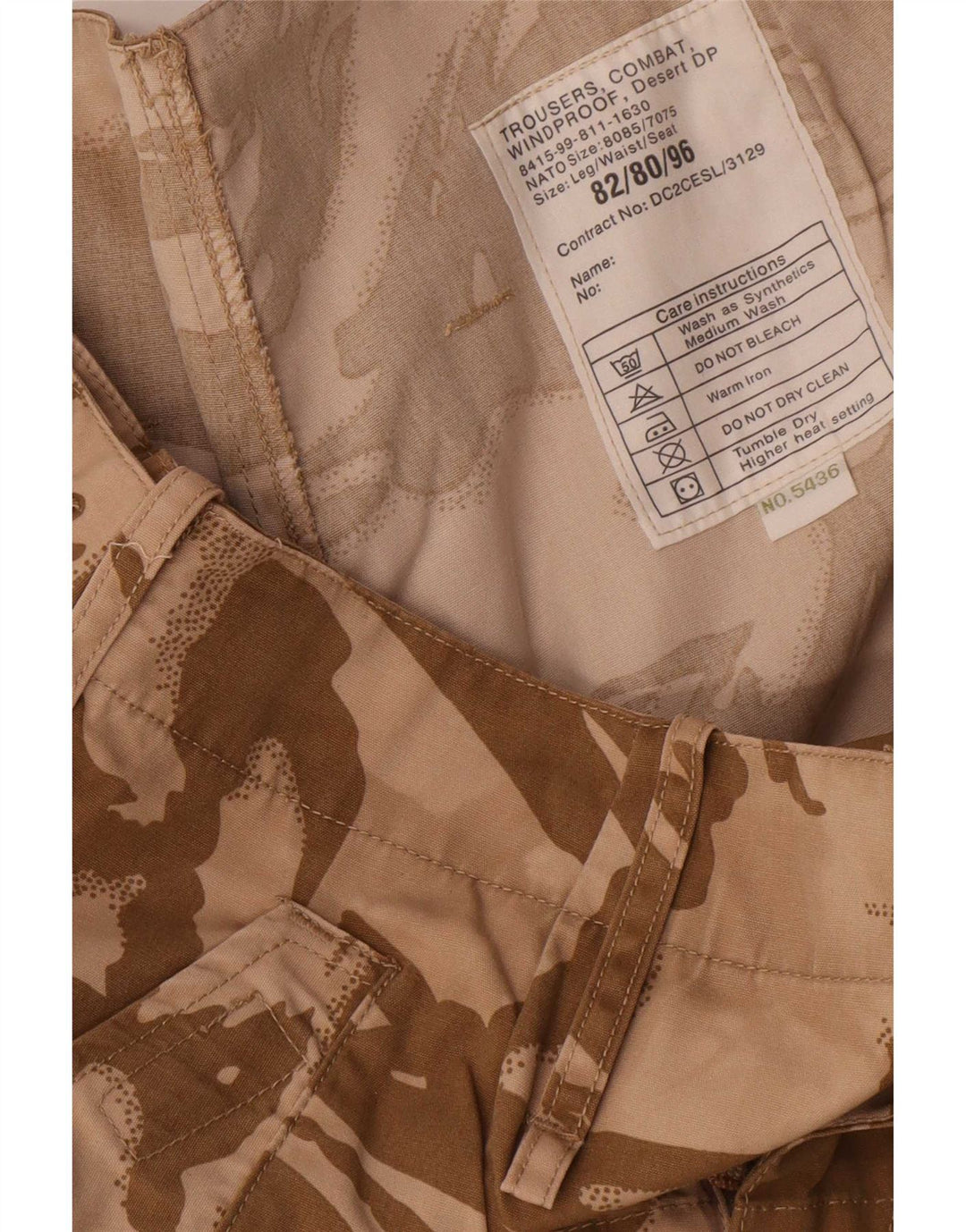 Vintage Mens Straight Cargo Trousers W32 L31 Brown