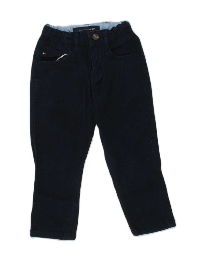 TOMMY HILFIGER Boys Straight Casual Trousers 2-3 Years W20 L15 Navy Blue | Vintage Tommy Hilfiger | Thrift | Second-Hand Tommy Hilfiger | Used Clothing | Messina Hembry 