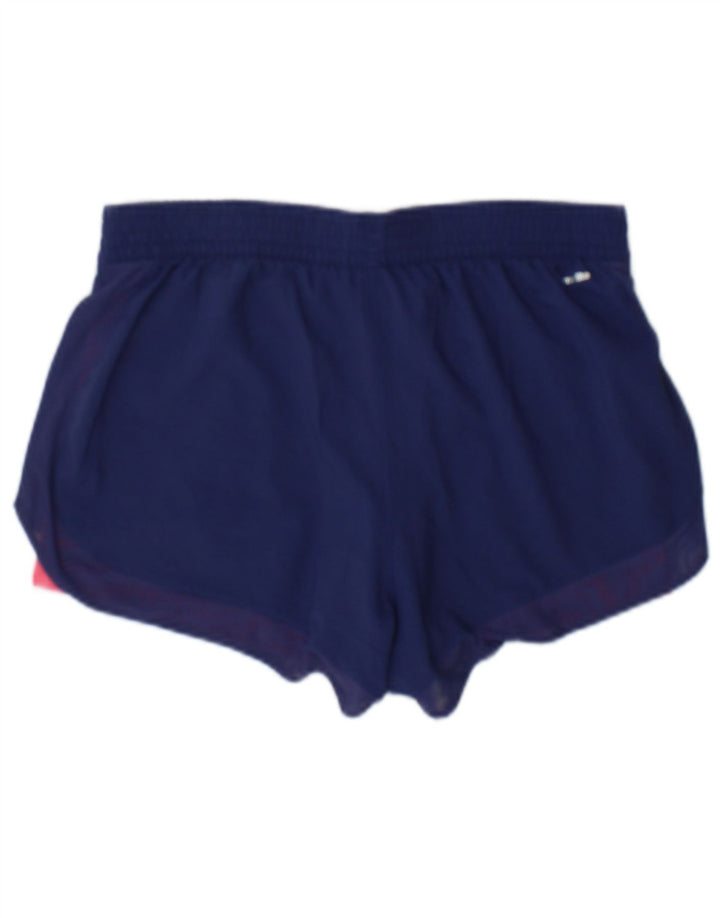 Adidas Womens Climalite Sport Shorts UK 10 Small  Blue Polyester