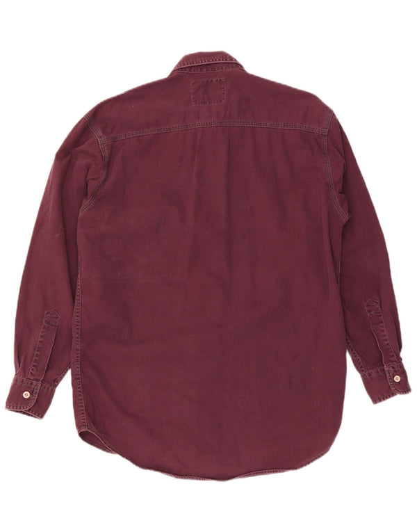 Levi's Mens Denim Shirt Small Burgundy Cotton