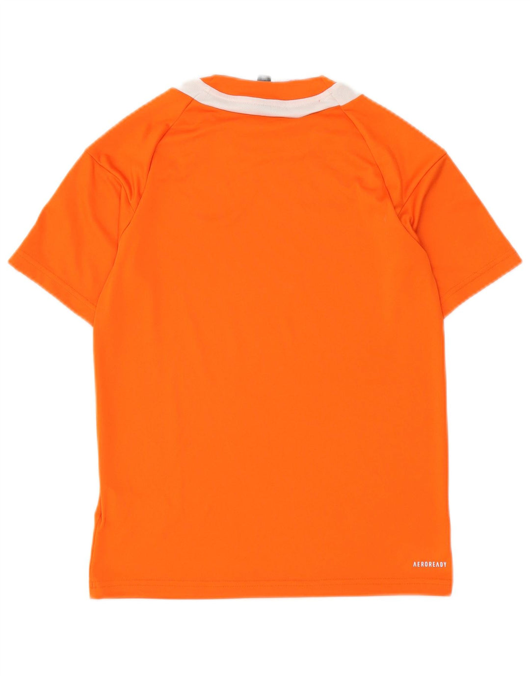 ADIDAS Boys Aeroready T-Shirt Top 11-12 Years Orange Polyester