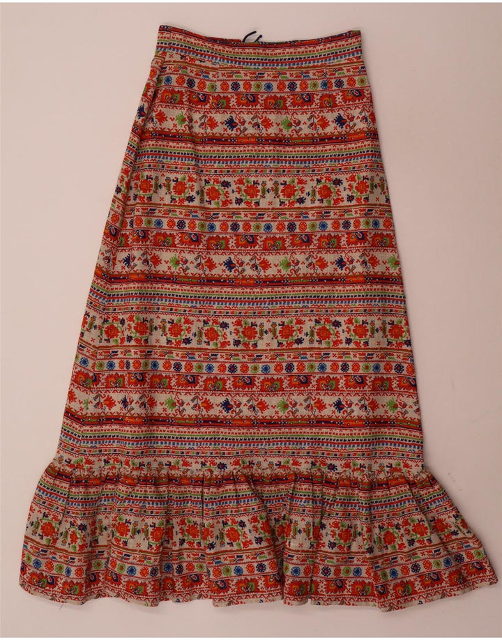 Vintage Womens Maxi Skirt W28 Medium Multicoloured Floral