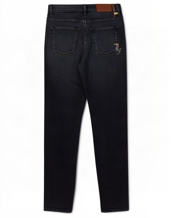 Trussardi Womens Skinny Jeans W26 L30 Navy Blue Cotton