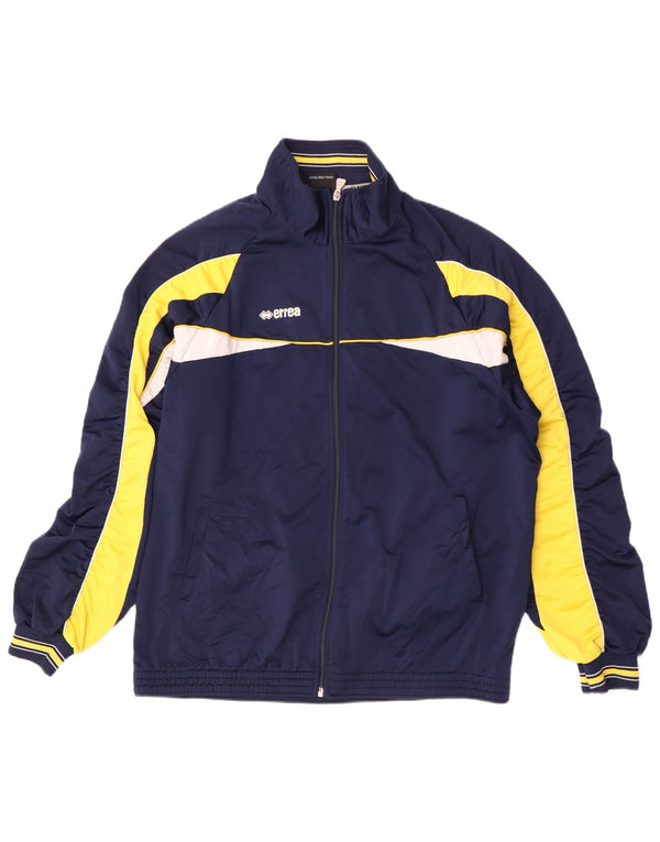 Errea Mens Tracksuit Top Jacket 2XL Navy Blue Colourblock Sports