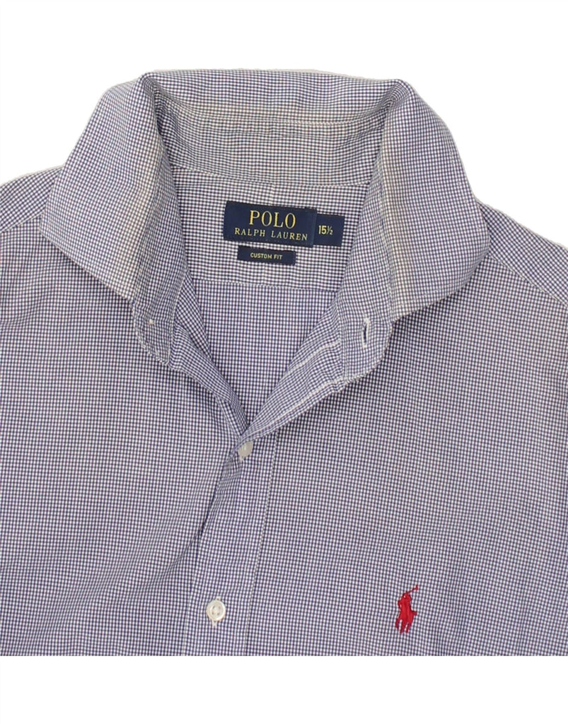 POLO RALPH LAUREN Mens Custom Fit Shirt Size 15 1/2 Medium Blue Gingham | Vintage Polo Ralph Lauren | Thrift | Second-Hand Polo Ralph Lauren | Used Clothing | Messina Hembry 