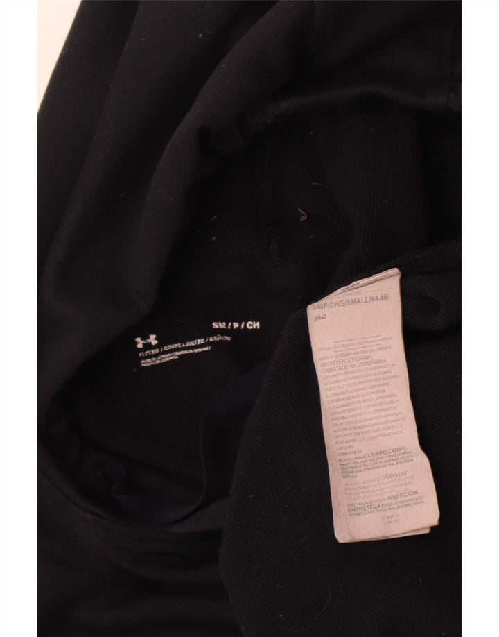 Under Armour Mens Fitted Hoodie Jumper Small Black Polyester