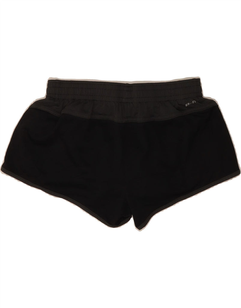 NIKE Womens Dri Fit Sport Shorts UK 14 Medium Black Colourblock Polyester Vintage Nike and Second-Hand Nike from Messina Hembry 