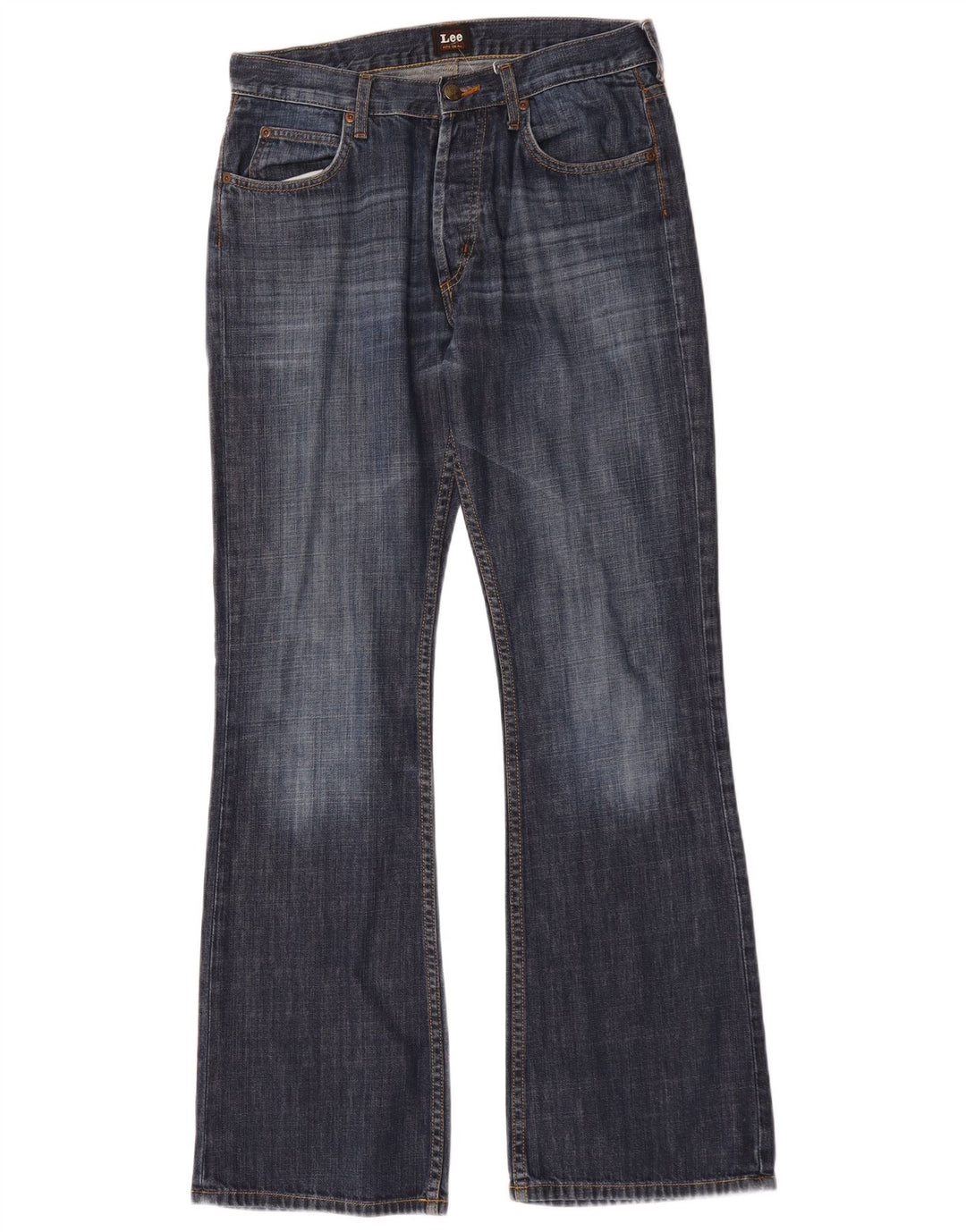 Lee Mens Denver Bootcut Jeans W32 L34 Navy Blue Cotton