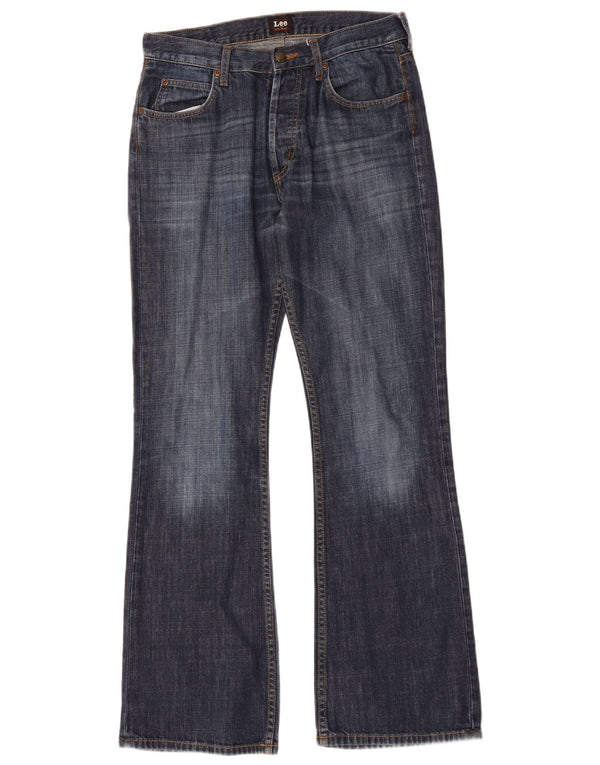 Lee Mens Denver Bootcut Jeans W32 L34 Navy Blue Cotton