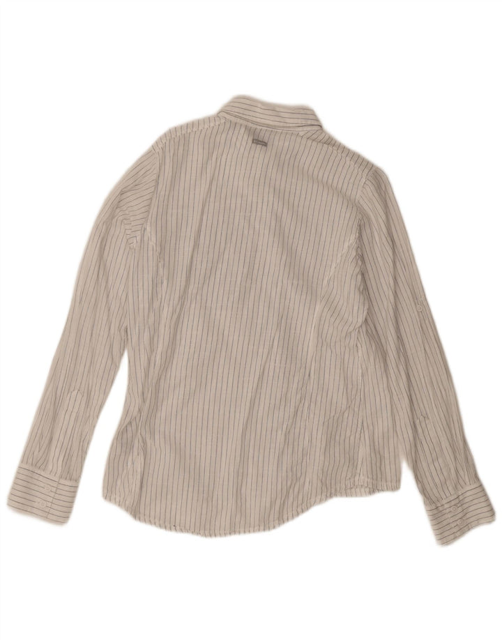 Columbia Womens Shirt UK 16 Large White Striped Cotton