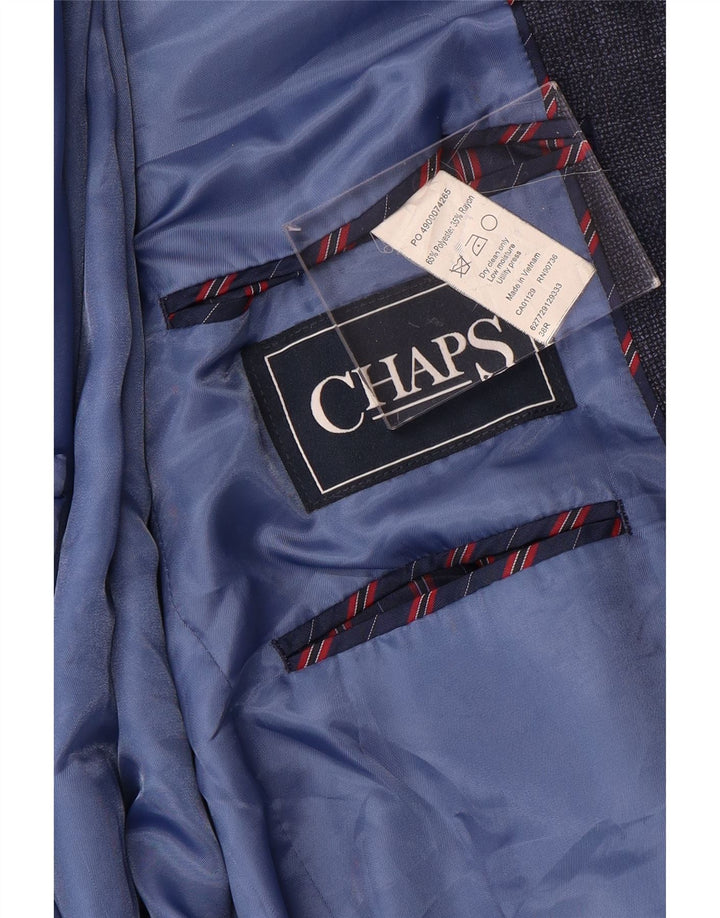 CHAPS Mens 2 Button Blazer Jacket UK 38 Medium Navy Blue Polyester