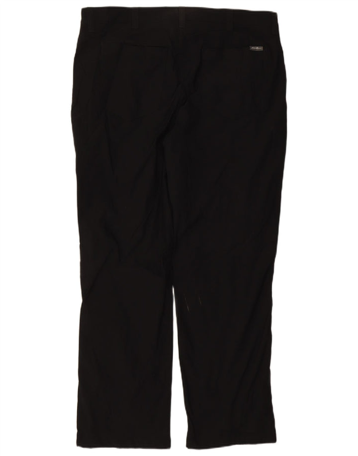 EDDIE BAUER Mens Straight Cargo Trousers W38 L30  Black Nylon