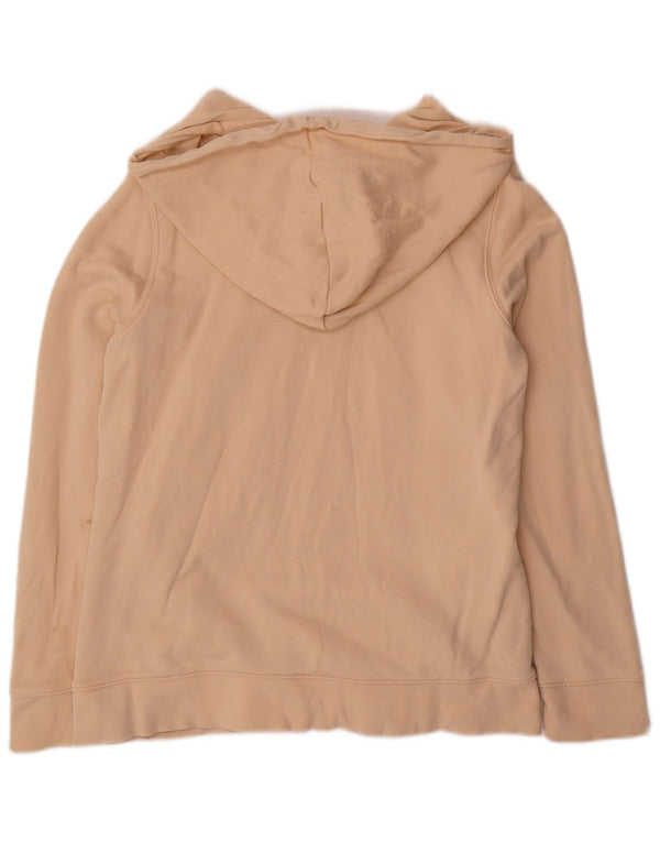 Adidas Womens Graphic Hoodie Jumper UK 12 Mediun Beige Cotton