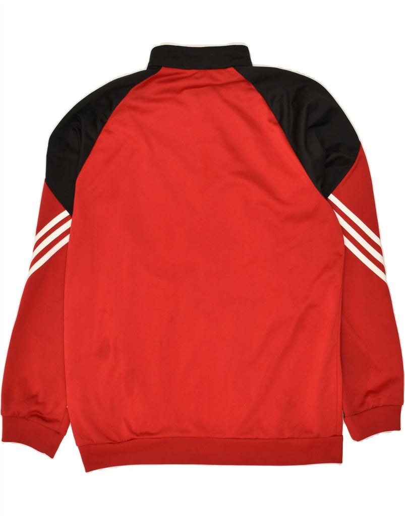 ADIDAS Mens Tracksuit Top Jacket Medium Red Colourblock Polyester Vintage Adidas and Second-Hand Adidas from Messina Hembry 