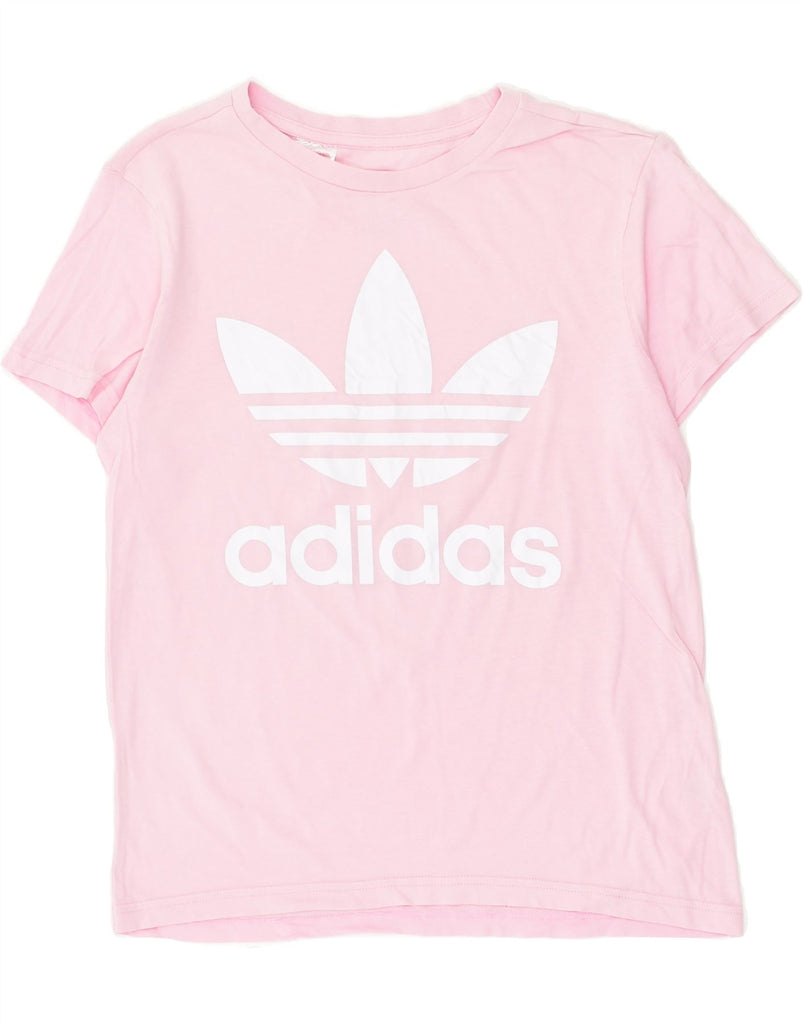 ADIDAS Girls Graphic T-Shirt Top 12-13 Years Pink | Vintage Adidas | Thrift | Second-Hand Adidas | Used Clothing | Messina Hembry 