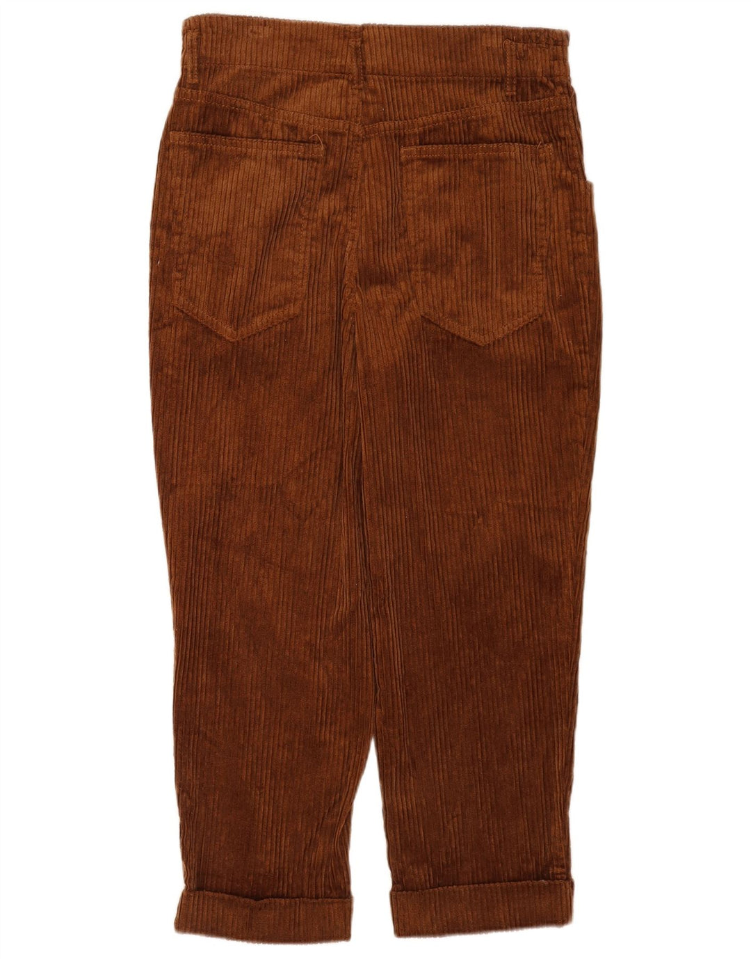 Zara Womens Crop Corduroy Trousers Medium W28 L24 Brown