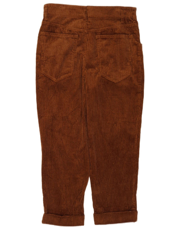 Zara Womens Crop Corduroy Trousers Medium W28 L24 Brown