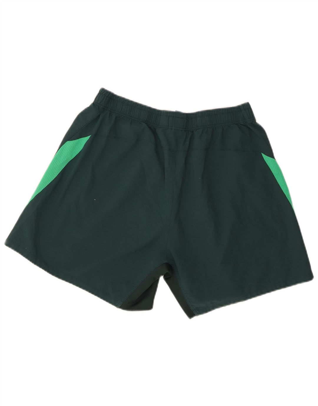 Asics Mens Graphic Sport Shorts Large Green Colourblock