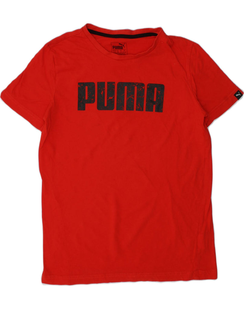 PUMA Boys Graphic T-Shirt Top 13-14 Years Red Cotton | Vintage Puma | Thrift | Second-Hand Puma | Used Clothing | Messina Hembry 