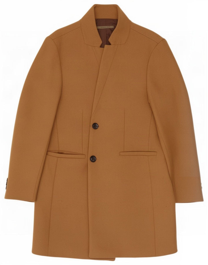 Zara Mens Overcoat UK 36 Small Beige