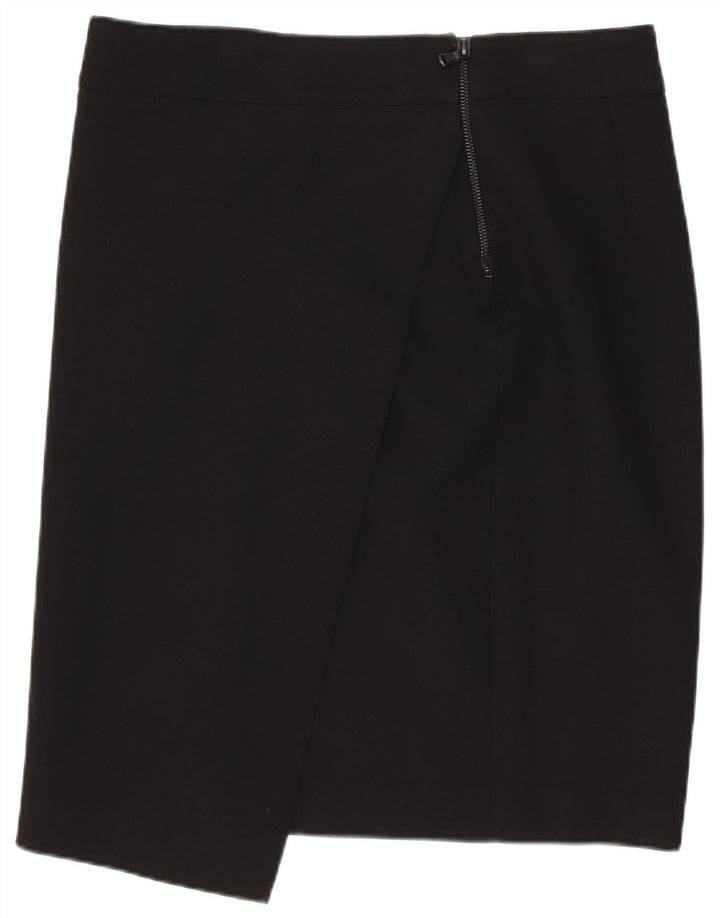 ZARA Womens Pencil Skirt Large W32  Black Polyester