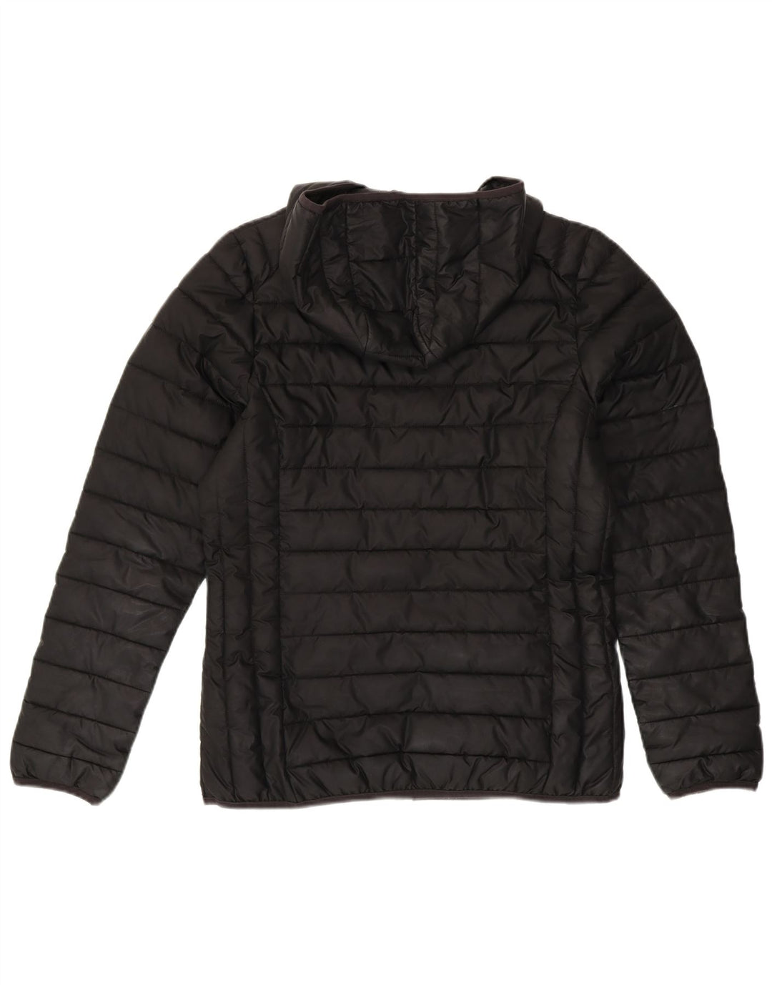 ELLESSE Womens Hooded Padded Jacket UK 12 Medium Black Polyester