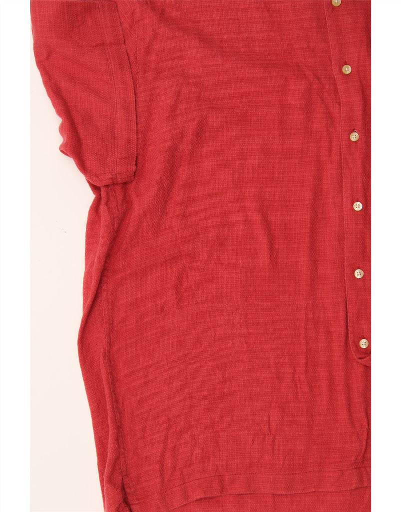 CHAPS Mens Short Sleeve Shirt XL Red Striped Cotton Vintage Chaps and Second-Hand Chaps from Messina Hembry 