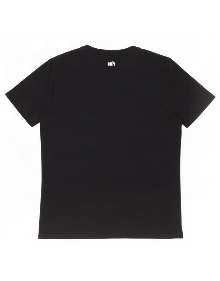 Superdry Womens Graphic T-Shirt Top UK 14 Large Black Polyester