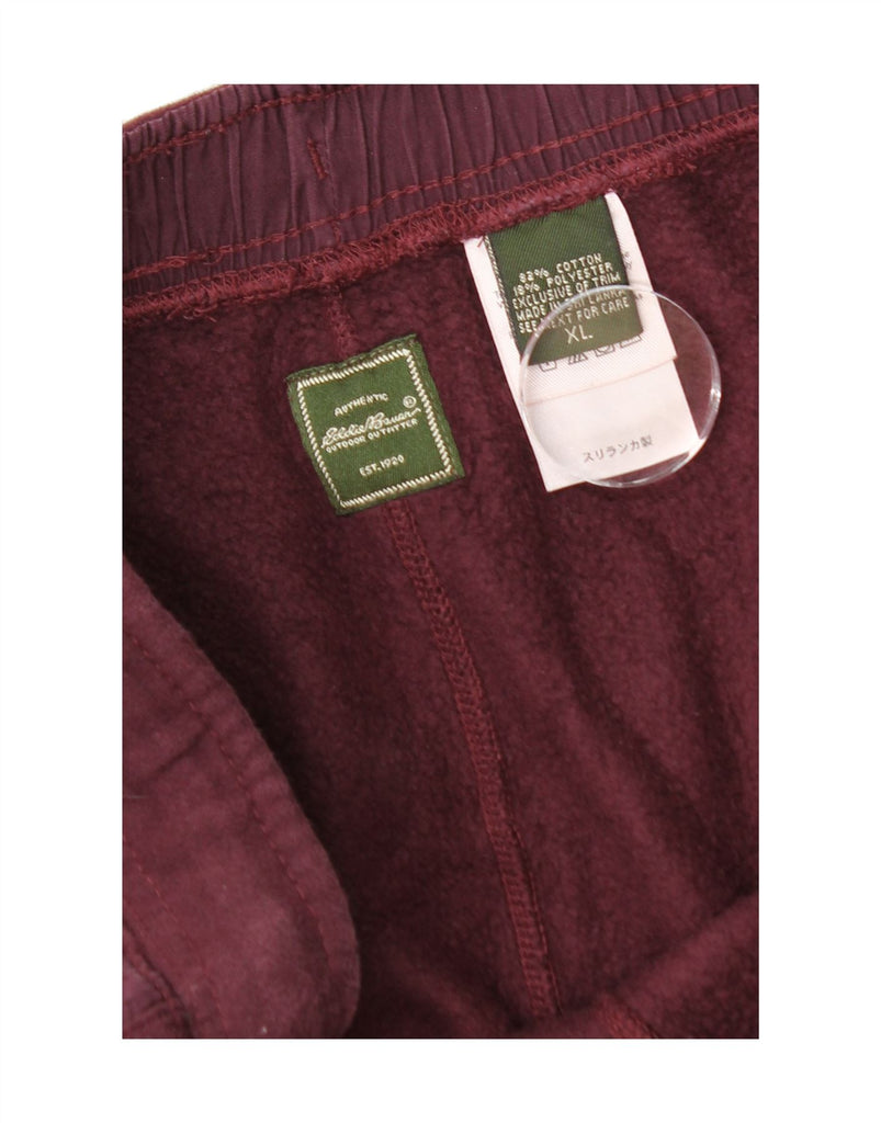 EDDIE BAUER Womens Tracksuit Trousers UK 18 XL  Burgundy Cotton Vintage Eddie Bauer and Second-Hand Eddie Bauer from Messina Hembry 