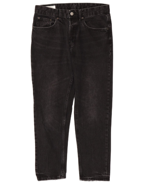 Zara Mens Straight Jeans EU 38 Small W30 L27 Black Cotton