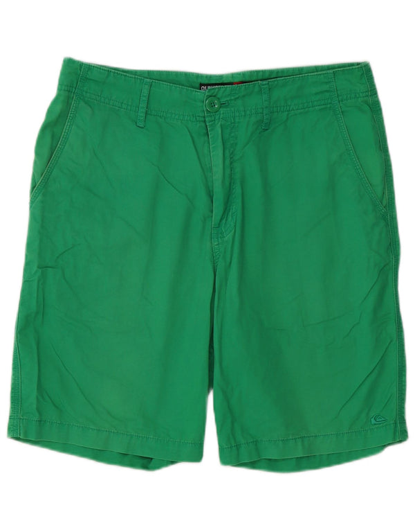 Quiksilver Mens Chino Shorts W32 Medium Green Cotton