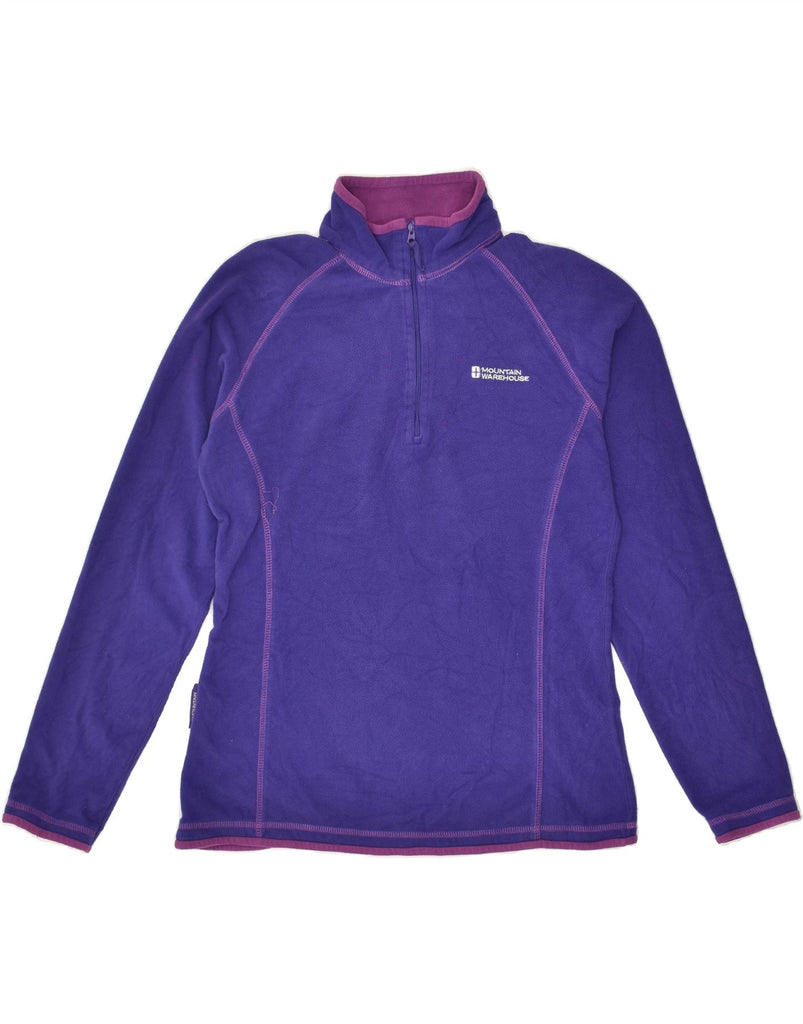 MOUNTAIN WAREHOUSE Womens Zip Neck Fleece Jumper UK 12 Medium Purple | Vintage Mountain Warehouse | Thrift | Second-Hand Mountain Warehouse | Used Clothing | Messina Hembry 