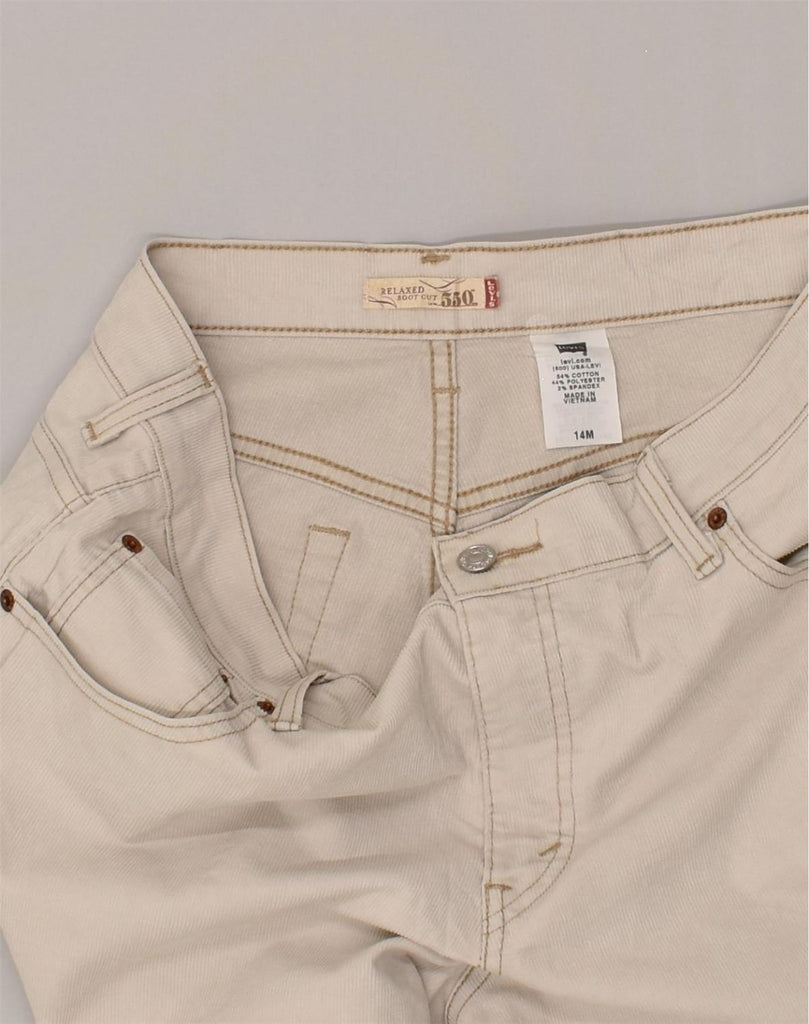 LEVI'S Womens 550 Straight Casual Trousers US 14 XL W36 L25 Beige Cotton | Vintage Levi's | Thrift | Second-Hand Levi's | Used Clothing | Messina Hembry 