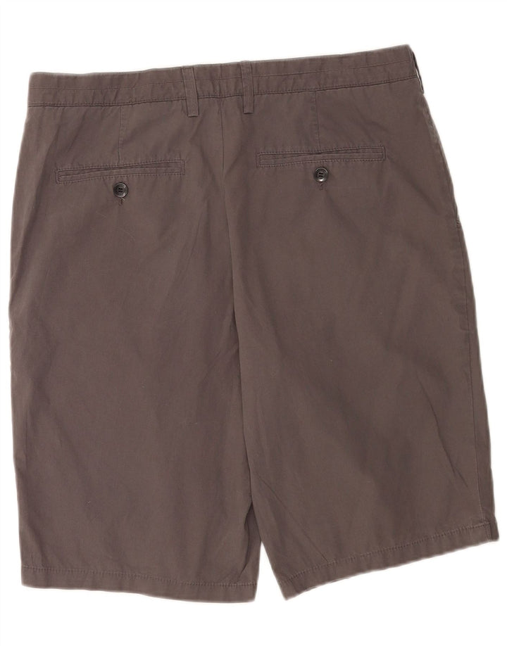 Marks & Spencer Mens Chino Shorts W34 Large Grey Cotton